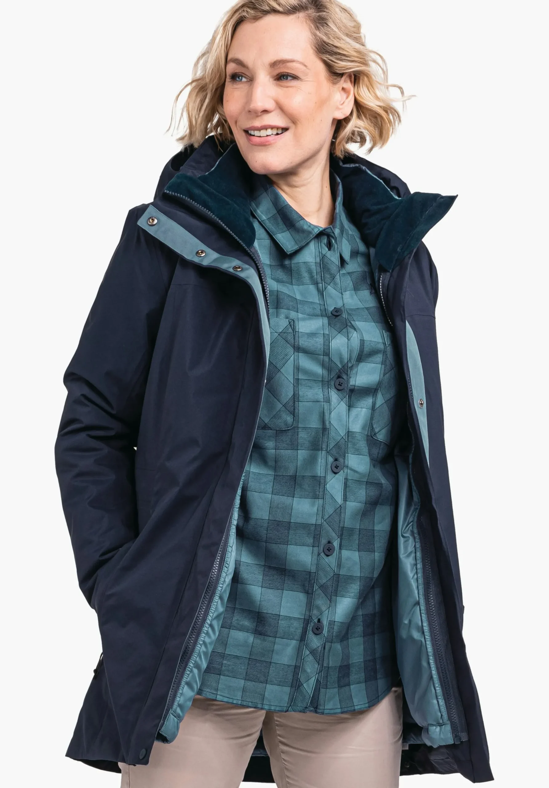 Travel/Leisure|Double Jackets<SCHÖFFEL Travel/Leisure|Double Jackets Waterproof and fashionable 3in1 parka